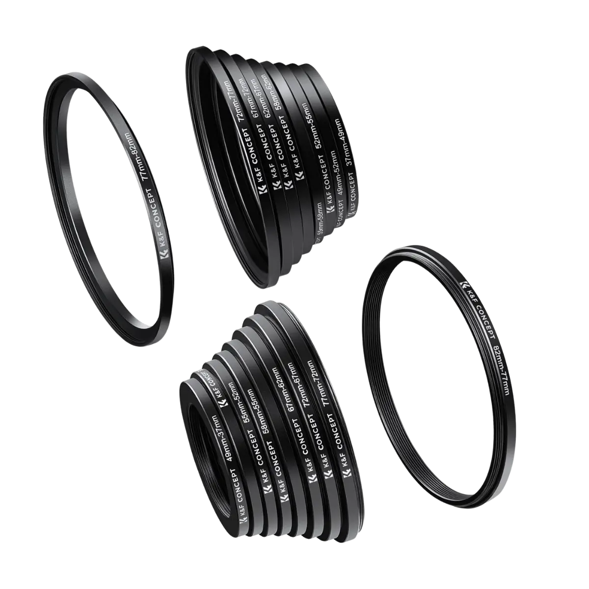 Kit de anillos adaptadores para filtros 37-82 mm