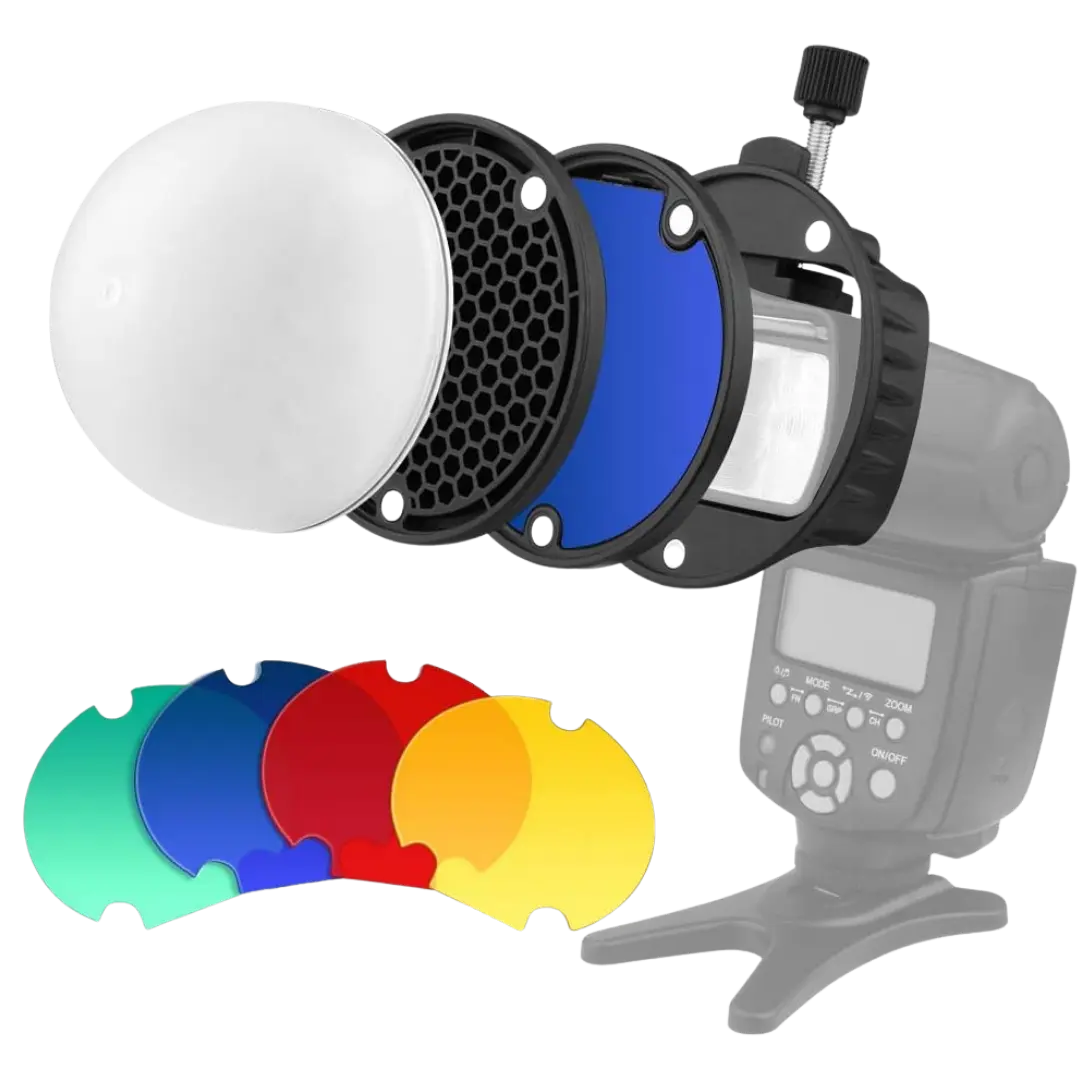 Difusor de flash con rejilla de panal