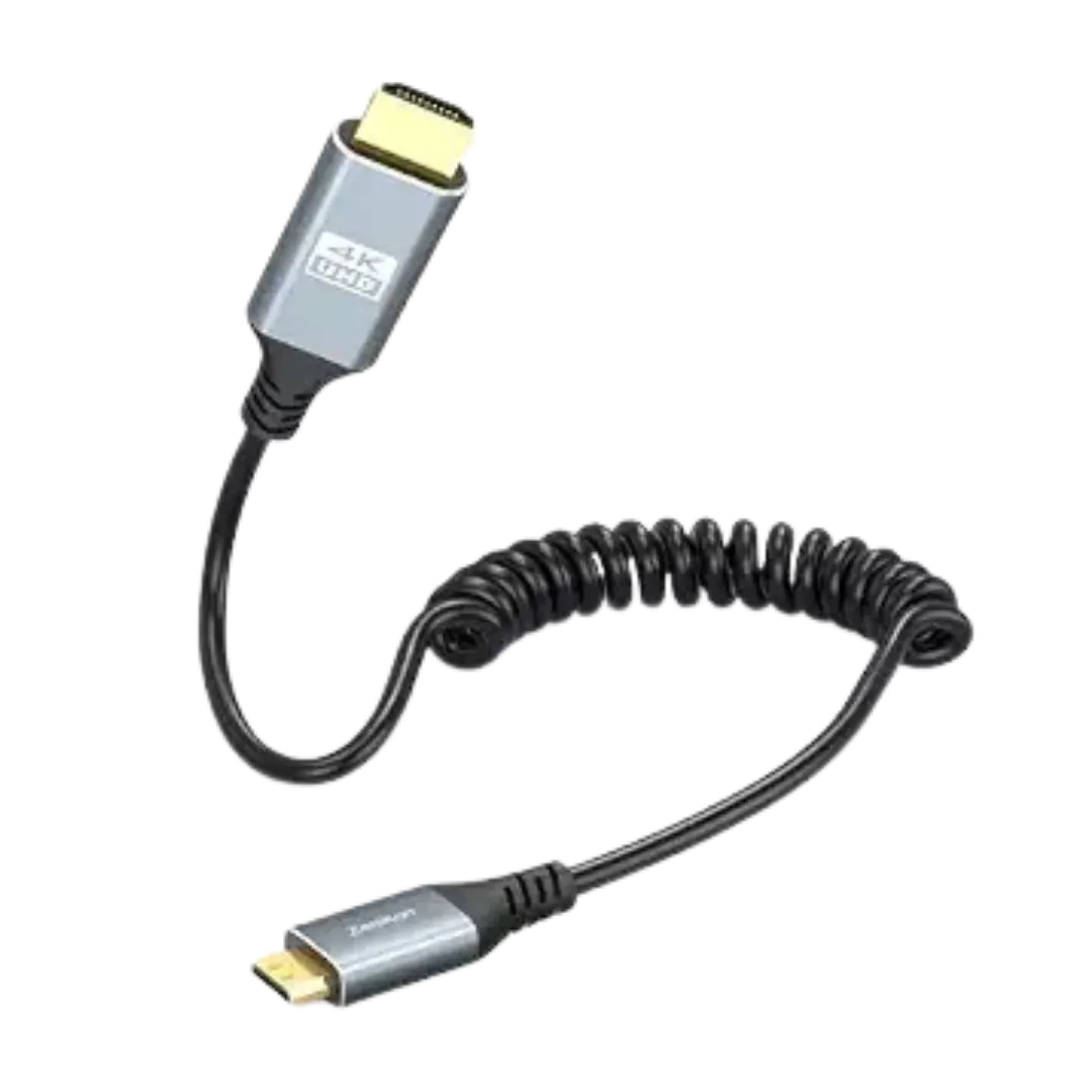 Cable en espiral Mini HDMI a HDMI