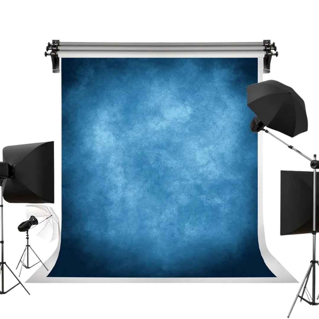 Tela para fotografía color azul oscuro